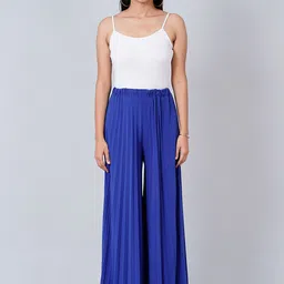 First Resort by Ramola Bachchan Pleated Wide Leg Slip-On Palazzos-52