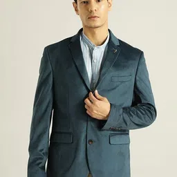 Indian Terrain Men Regular-Fit Single-Breasted Formal Blazer-image-42