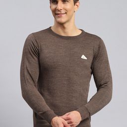 Monte Carlo Round Neck Ribbed Woollen Pullover Sweater-35