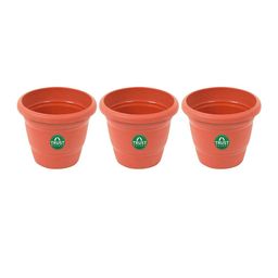 TRUSTBASKET Brown 3-Pieces Textured UV Treated Planters-16