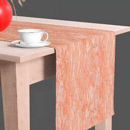 ArtzFolio Orange Colored & White Digital Printed Table Runner-16