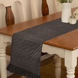 RRC Brown Quilted Velvet Table Runner-42
