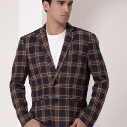 HOUSE OF S Checked Single Breasted Blazer-picture-38