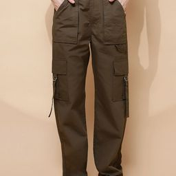 Global Republic High-Rise Stain Resistant Cotton Cargo Trouser-image-44