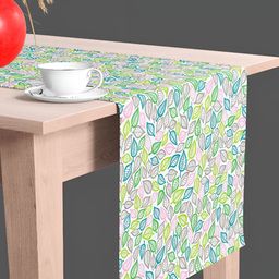 ArtzFolio White & Green Tropical Digital Printed Table Runner-14