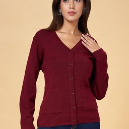 RANGMANCH BY PANTALOONS V-Neck Acrylic Cardigan-picture-43