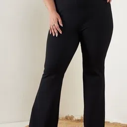 SASSAFRAS Curve Women High-Rise Bootcut Trousers-image-9