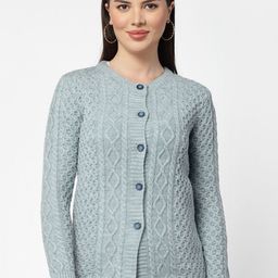 Kalt Women Cable Knit Cardigan-image-86
