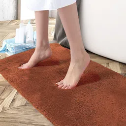 LUXEHOME INTERNATIONAL Rust  High Pile Floor Runner-22
