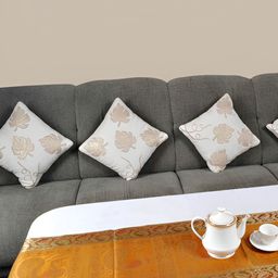 Lal Haveli Orange Self-designed Table Runner-16