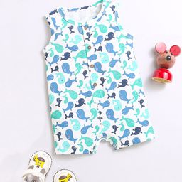 Nino Bambino Infants Printed Organic Cotton Rompers-48