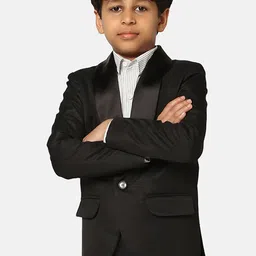 TAHVO Boys Slim Fit Shawl Collar Tuxedo Blazer-picture-40