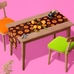 ArtzFolio Brown Printed Table Runner for Dining & Center Table-56