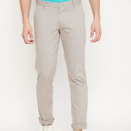 Duke Men Beige Slim Fit Trousers-image-51