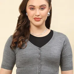 Monte Carlo V-Neck Woollen Crop Cardigan-image-46