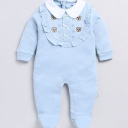 Moms Love Infant Girls Embroidered Pure Cotton Romper-image-46