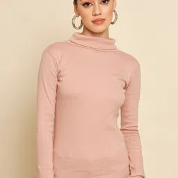 BAESD Ribbed Turtle Neck Cotton Pullover-picture-51