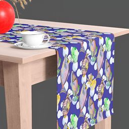 ArtzFolio Blue & Green Quirky Printed Dining Center Table Runner-54