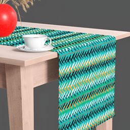ArtzFolio Blue & White Digital Printed Table Runner-43