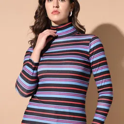 BAESD Striped Turtle Neck Pullover-43