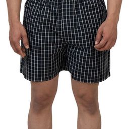 Cotstyle Checked Pure Cotton Boxer Bxr_1001_Black-S-image-1