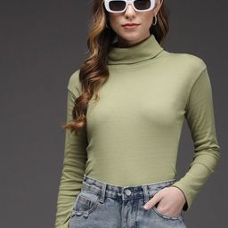 BAESD Turtle Neck Ribbed Top-image-5