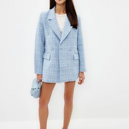 Trendyol Notched Lapel Double-Breasted Blazer-picture-51