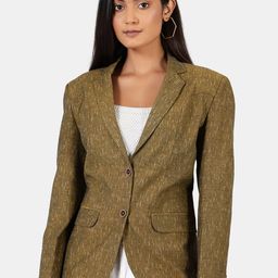 INDOPHILIA Single Breasted Woven Design Cotton Blazer-picture-38