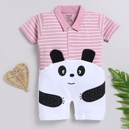 Toonyport Infants Striped Shirt Collar Rompers-image-12