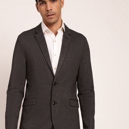 LINDBERGH Men Checked Patterned Single-Breasted Slim-Fit Blazers-image-2