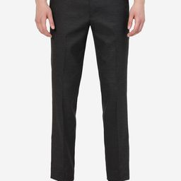 Greenfibre Men Tailored Easy Wash Mid Rise Formal Trousers-image-102
