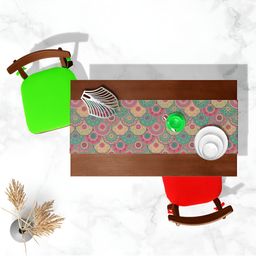 ArtzFolio Green & Pink Digital Printed Table Runner-55