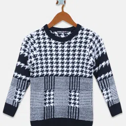 Monte Carlo Boys Geometric Self Design Pullover-image-18