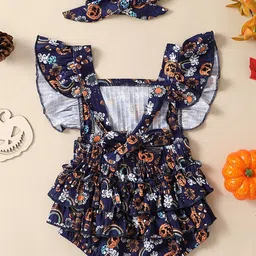 StyleCast Infant Girls Navy Blue Printed Bodysuit-image-0