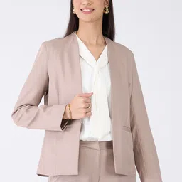 SALT ATTIRE Tailored Fit Open Front Blazer-3