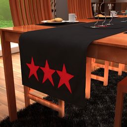 Home Heart STAR COLLECTION Black & Red Pure Cotton Table Runners-8