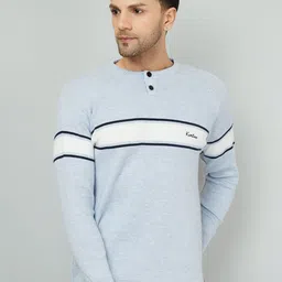 KVETOO Striped High Neck Acrylic Pullover Sweater-image-109