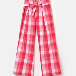 United Colors of Benetton Girls Checked High-Rise Trousers-image-10
