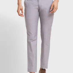 ColorPlus Men Flat-Front Mid-Rise Regular Fit Trouser-image-81