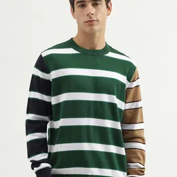 United Colors of Benetton Striped Cotton Pullover Sweater-image-65