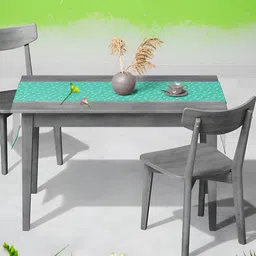 ArtzFolio Green Geometric-Printed Edge To Edge Table Runner-44