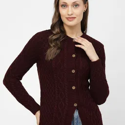 Kalt Women Ribbed Cardigan-image-70