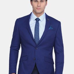 Blackberrys Men Blue Solid Super Slim-Fit Single-Breasted Formal Blazer-picture-19