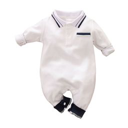 Hopscotch Infant Boys White & Black Solid Cotton Romper-picture-41