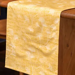 Eris Home Mustard Yellow Printed Pure Cotton Table Runners-image-7