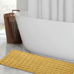 Saral Home YANO Gold Toned Textured Anti Skid Rectangle Floor Runner-image-58