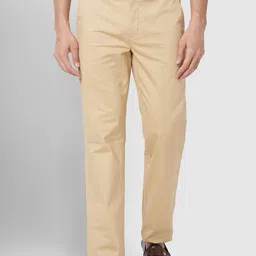 ColorPlus Men Mid Rise Tailored Fit Plain Regular Trousers-image-72