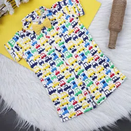 Nino Bambino Infant Boys Printed Organic Cotton Rompers-image-51