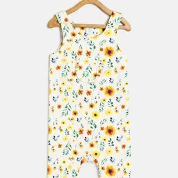 MINI KLUB Infant Girls Floral Printed Sleeveless Rompers-image-35