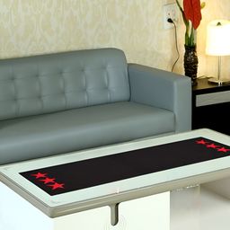 Home Heart STAR COLLECTION Black & Red Pure Cotton Table Runner-10